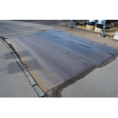 Steel drive-over plates | sheet thickness: 20 mm | Dimensions: 1.50 m x 2.50 m